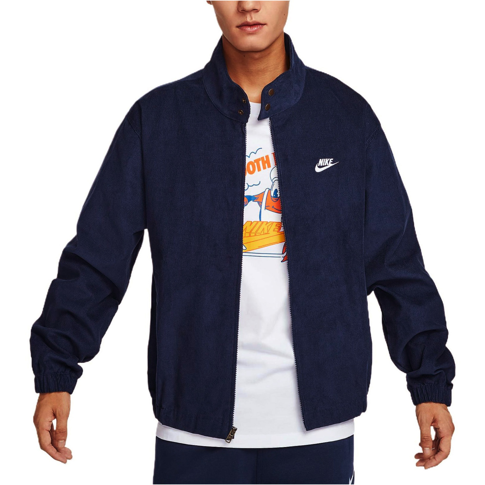 Shop 耐克灯芯绒复古透气轻便夹克 深海军蓝 FZ0632-410