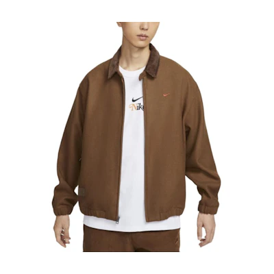 Nike Corduroy Warm Fashion Sport Jacket Deep Khaki Long Sleeve Casual HQ4744-281