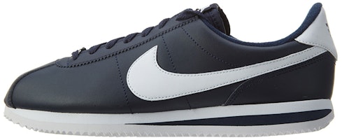 Nike Cortez Basic Leather Obsidian/White ‘Metallic Silver 819719-410 Nike Cortez Basic Leather Obsidian/White ‘Metallic Silver 819719-410