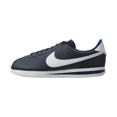 Nike Cortez Basic Leather Obsidian/White ‘Metallic Silver