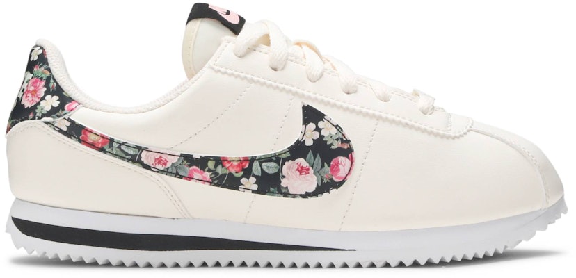 (Grade School) Nike Cortez Basic Vintage Floral 'Pale Ivory' BQ5297-100 Buy (Grade School) Nike Cortez Basic Vintage Floral 'Pale Ivory' BQ5297-100
