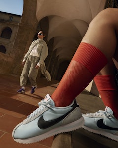 (W) Nike Cortez Tekstil 'Glacier Biru Putih' DZ2795-401 1