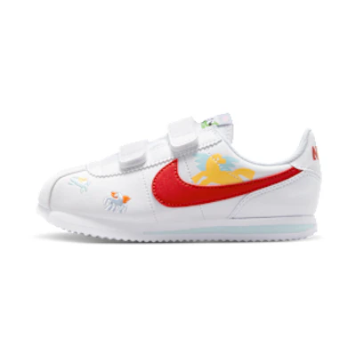 (PS) Nike Cortez White/White/Topaz Gold/University Red