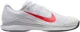 Buy Nike Court Air Zoom Vapor 12 HC Blanco Platino Puro Rojo Claro FV5552-109