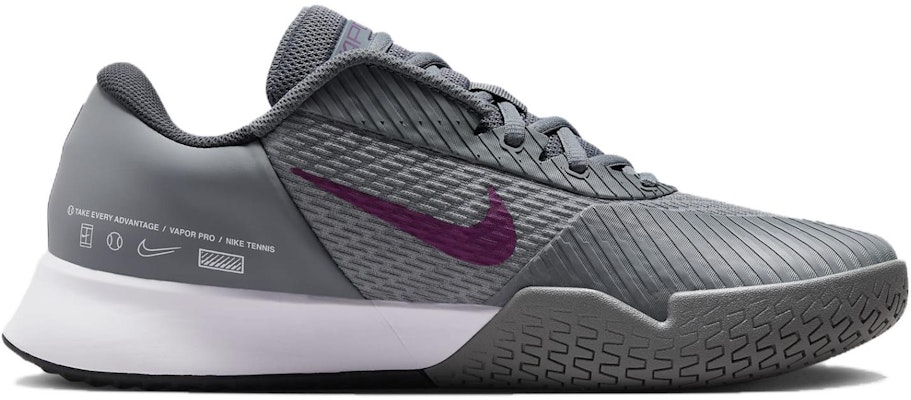 Nike Court Air Zoom Vapor Pro 2 HC Smoke Grey Dark Smoke Grey Black Sangria DR6191-006 Order Nike Court Air Zoom Vapor Pro 2 HC Smoke Grey Dark Smoke Grey Black Sangria DR6191-006