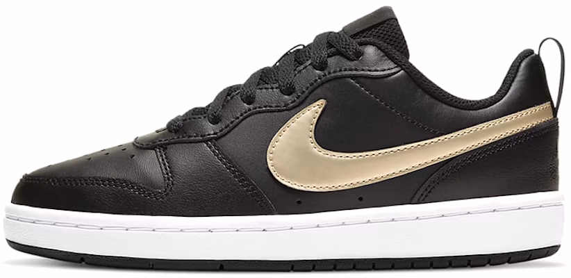 (Youth) Nike Court Borough Low 2 'Black Metallic Gold Star' BQ5448-011 Buy (Youth) Nike Court Borough Low 2 'Black Metallic Gold Star' BQ5448-011