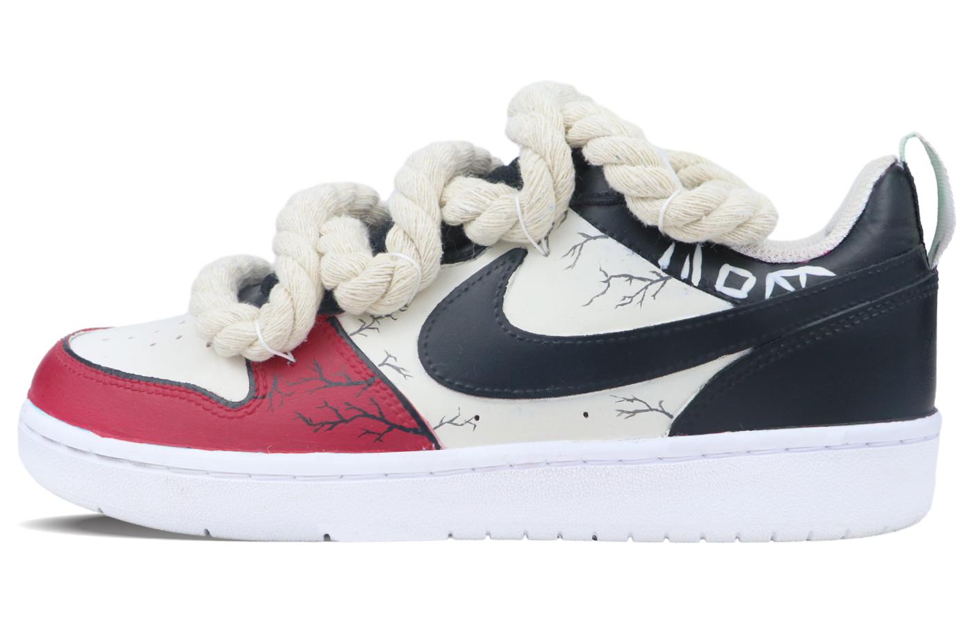 Buy 나이키 코트 버로우 로우 2 '블랙 레드 크랙클' BQ5448-100-474224