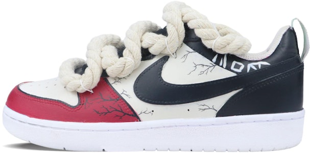 Nike Court Borough Low 2 'Negro Rojo Crackle' BQ5448-100-474224 Buy Nike Court Borough Low 2 'Negro Rojo Crackle' BQ5448-100-474224