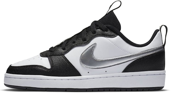 (JR) Nike Court Borough Low 2 'Negro Blanco Plata' CT3964-100 Buy (JR) Nike Court Borough Low 2 'Negro Blanco Plata' CT3964-100