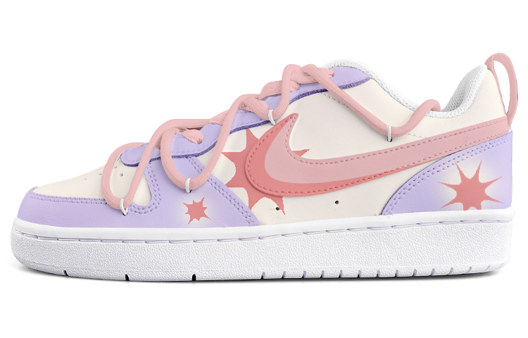 Buy Nike Court Borough Low 2 'Deconstructed Pastel Ungu Kuning Merah Jambu' BQ5448-100(Team13-POP)