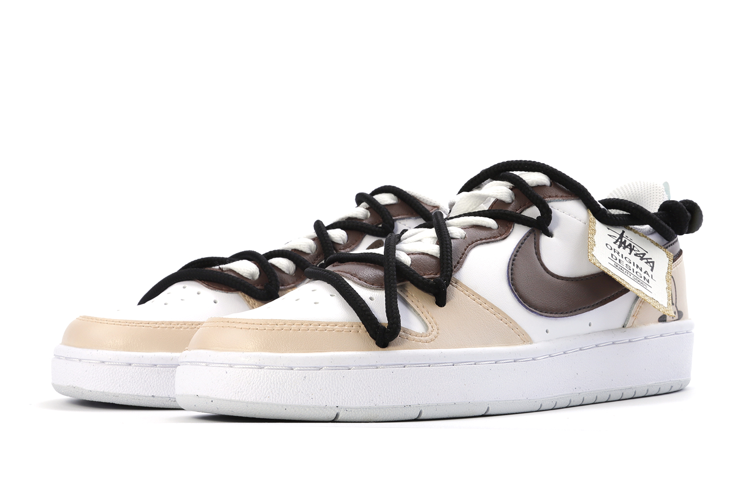 Lookbook Nike Court Borough Low 2 'Rabbit Deconstructed Double Lace Campus' Lelaki BQ5448-123-466263