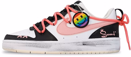 Nike Court Borough Low 2 'Smiley Multicolor Deconstructed' FJ7692-191-446339 Nike Court Borough Low 2 'Smiley Multicolor Deconstructed' FJ7692-191-446339