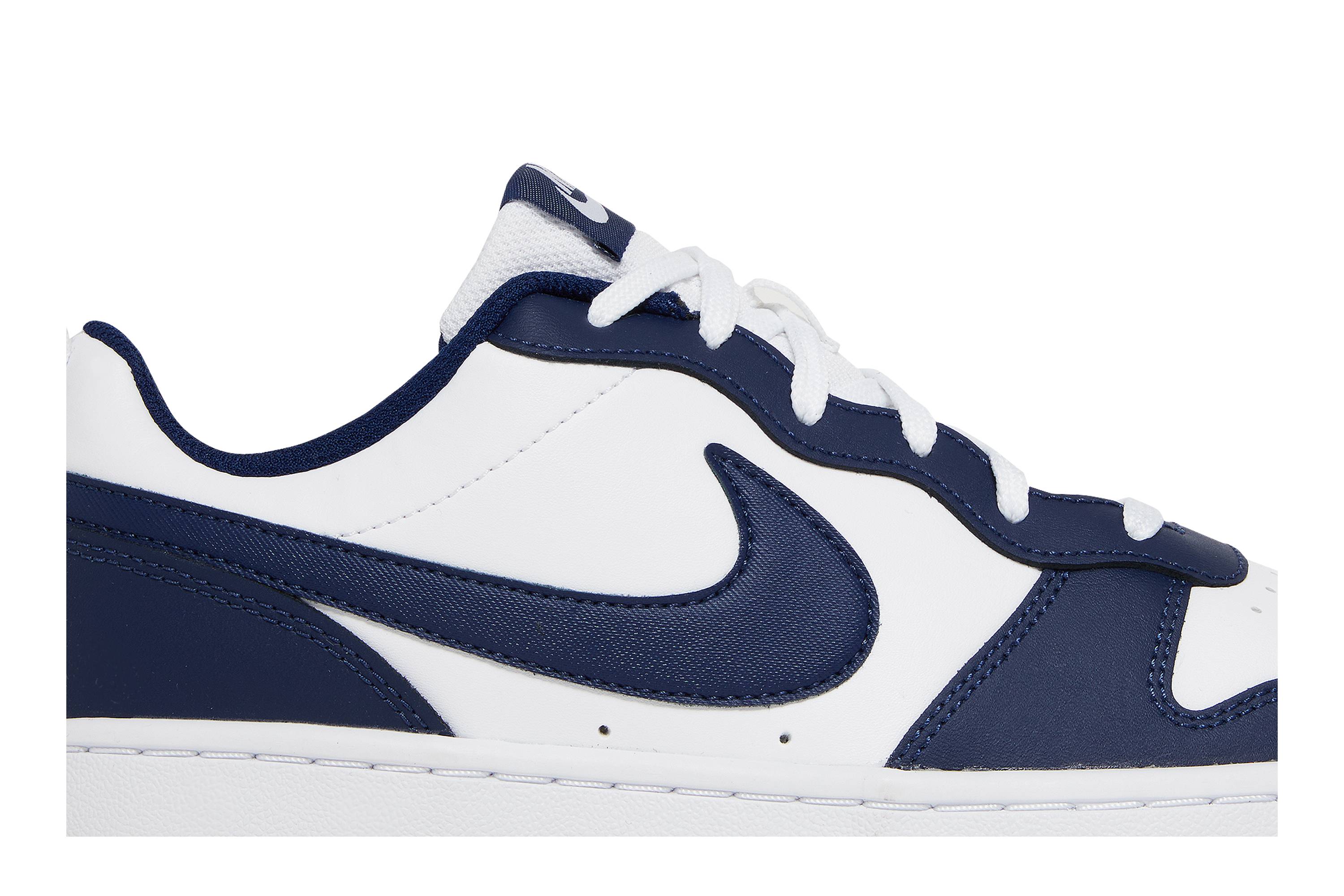 (Grade School) Nike Court Borough Low 2 #39 White Blue Void #39 BQ5448‑107
