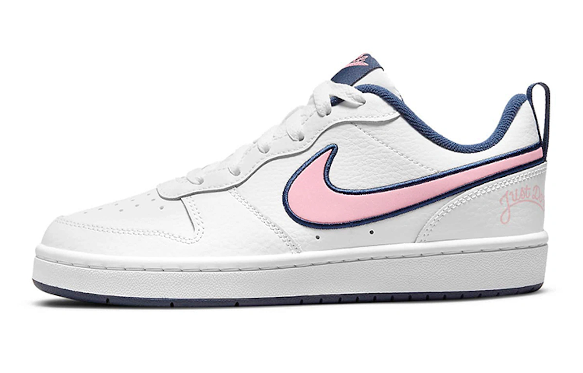 (Youth) Nike Court Borough Low 2 SE1 'White Blue Pink' DB3090-100