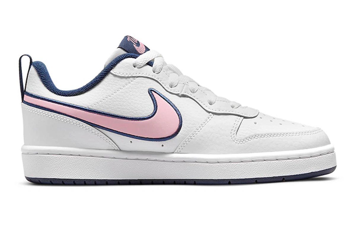(Youth) Nike Court Borough Low 2 SE1 'White Blue Pink' DB3090-100