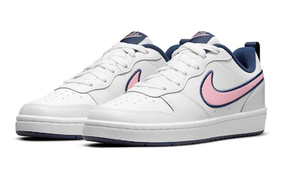 (Youth) Nike Court Borough Low 2 SE1 'White Blue Pink' DB3090-100