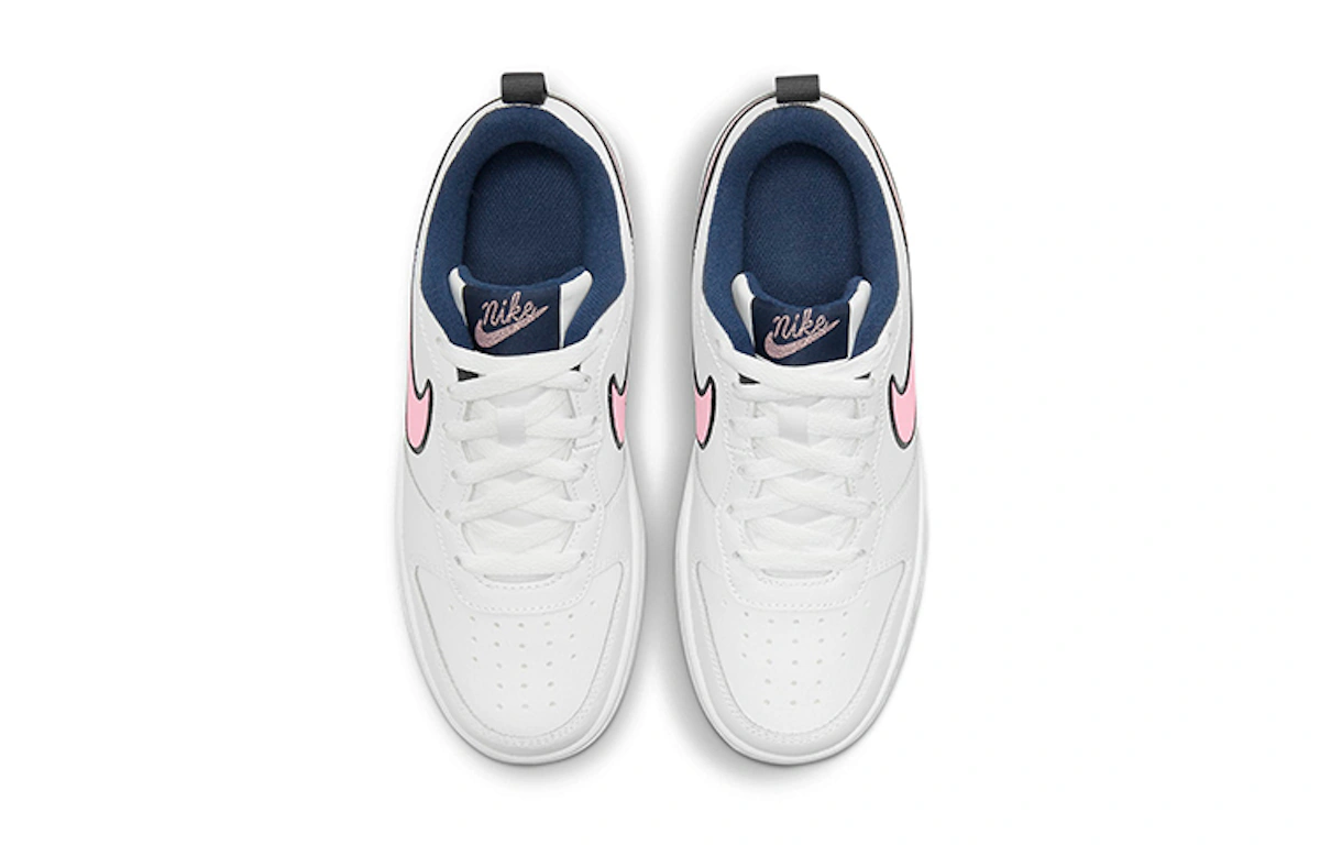 (Youth) Nike Court Borough Low 2 SE1 'White Blue Pink' DB3090-100
