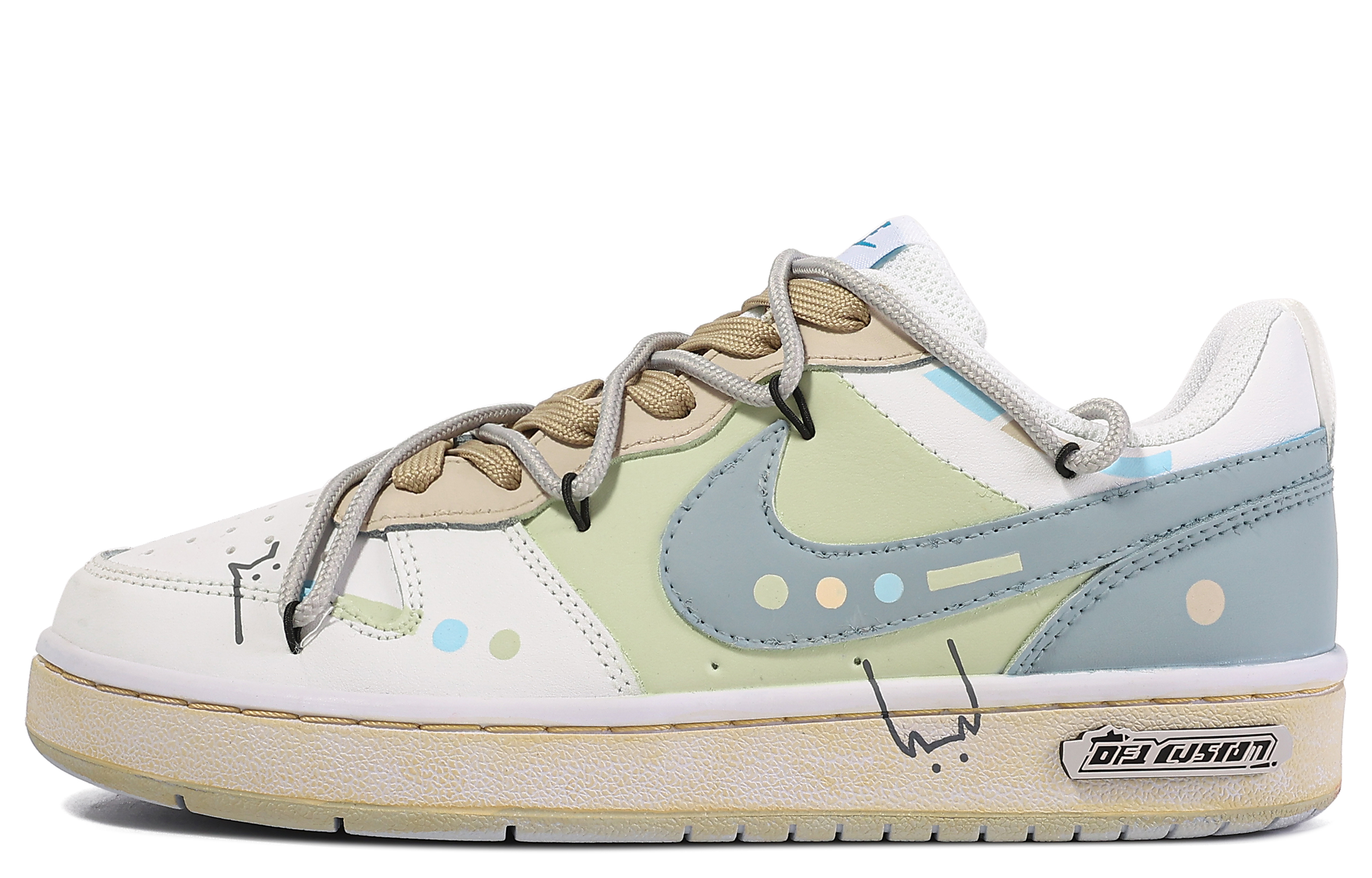 Nike Court Borough Low 'Da Vinci Morse Code Polka Dot' 圖 2