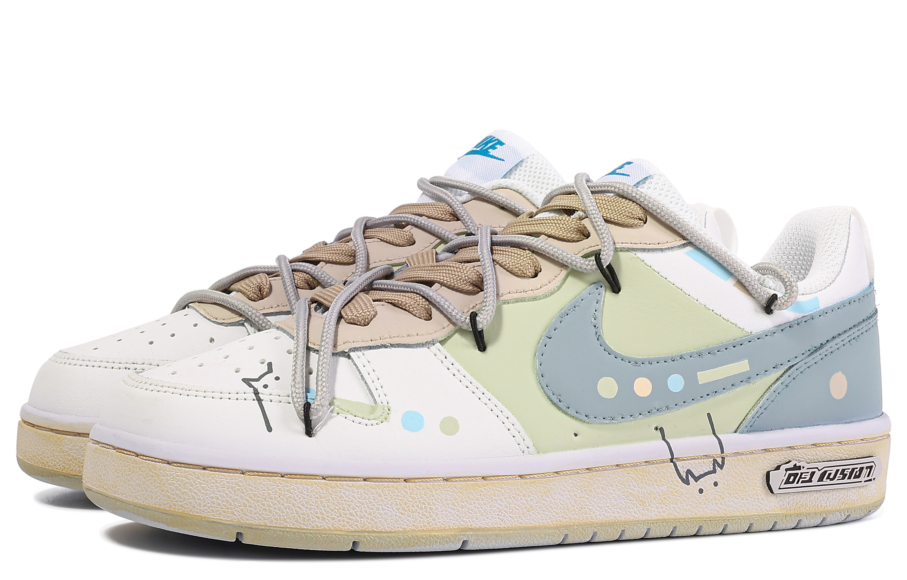 Nike Court Borough Low 'Da Vinci Morse Code Polka Dot' 圖 5