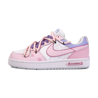 Nike Court Borough Low 'Da Vinci Pink Cat Paw Custom'