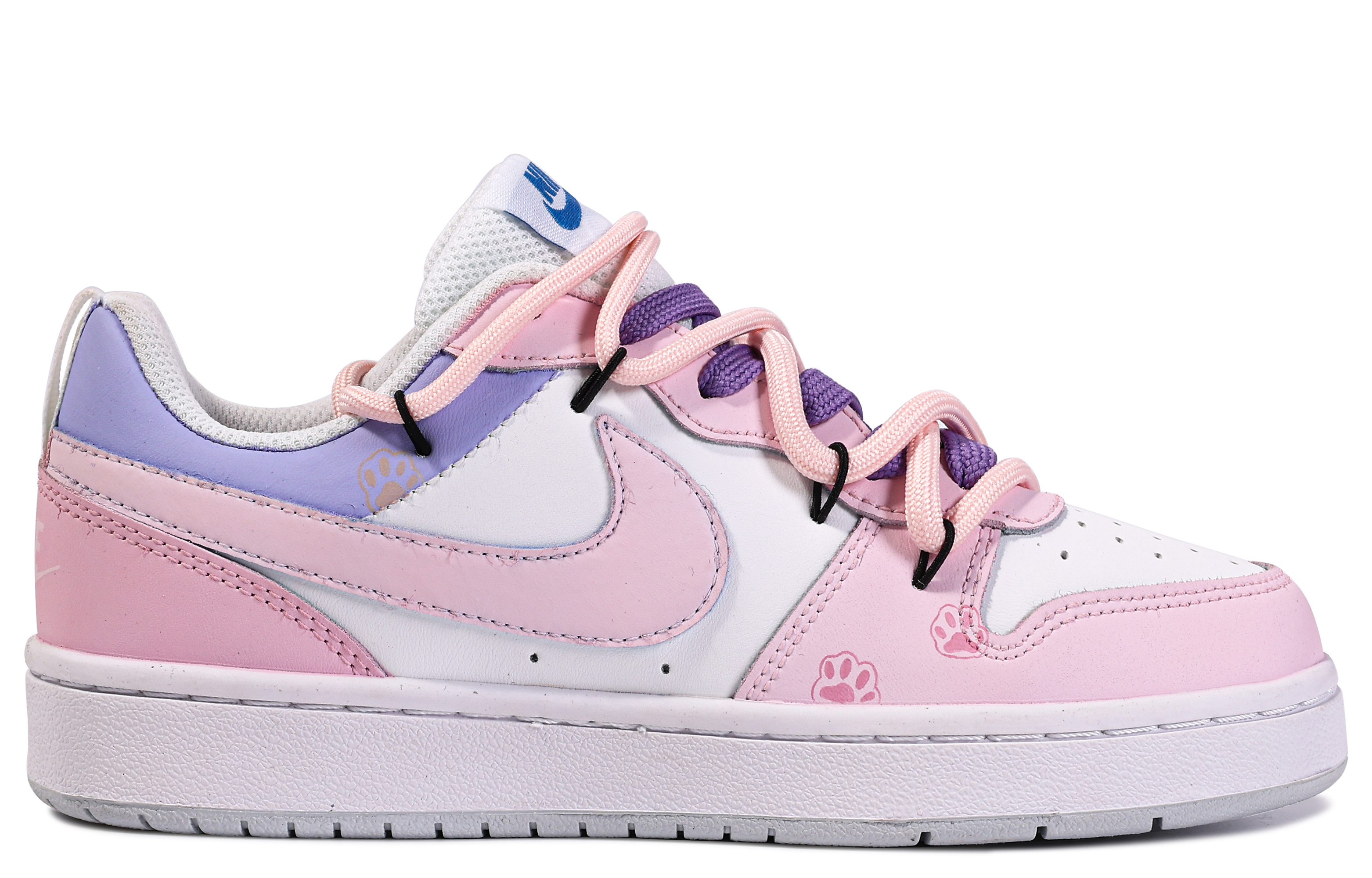 Nike Court Borough Low 'Da Vinci Pink Cat Paw Custom' 圖 3