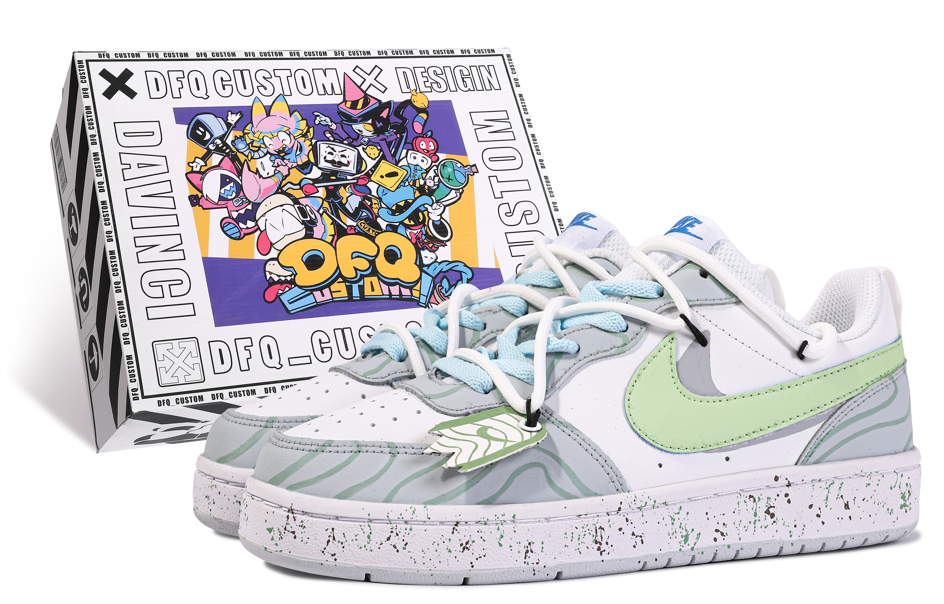 Buy ナイキ コート バーロウ Low "ダ・ヴィンチ ウェーブグリーン/ホワイト" BQ5448-123(TeamM-WAVE-BOX)