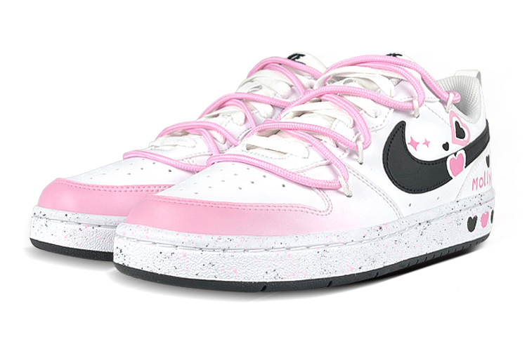 Shop Nike Court Borough Low 'Deconstructed Pink Splatter' Sepatu Wanita DV5456-104-457659