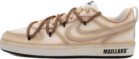 【定制球鞋】Nike Court Borough OKHR 麻繩 美拉德 暈染 作舊解構風 防滑耐磨 低幫 板鞋 GS 黑白棕 Buy 【定制球鞋】Nike Court Borough OKHR 麻繩 美拉德 暈染 作舊解構風 防滑耐磨 低幫 板鞋 GS 黑白棕