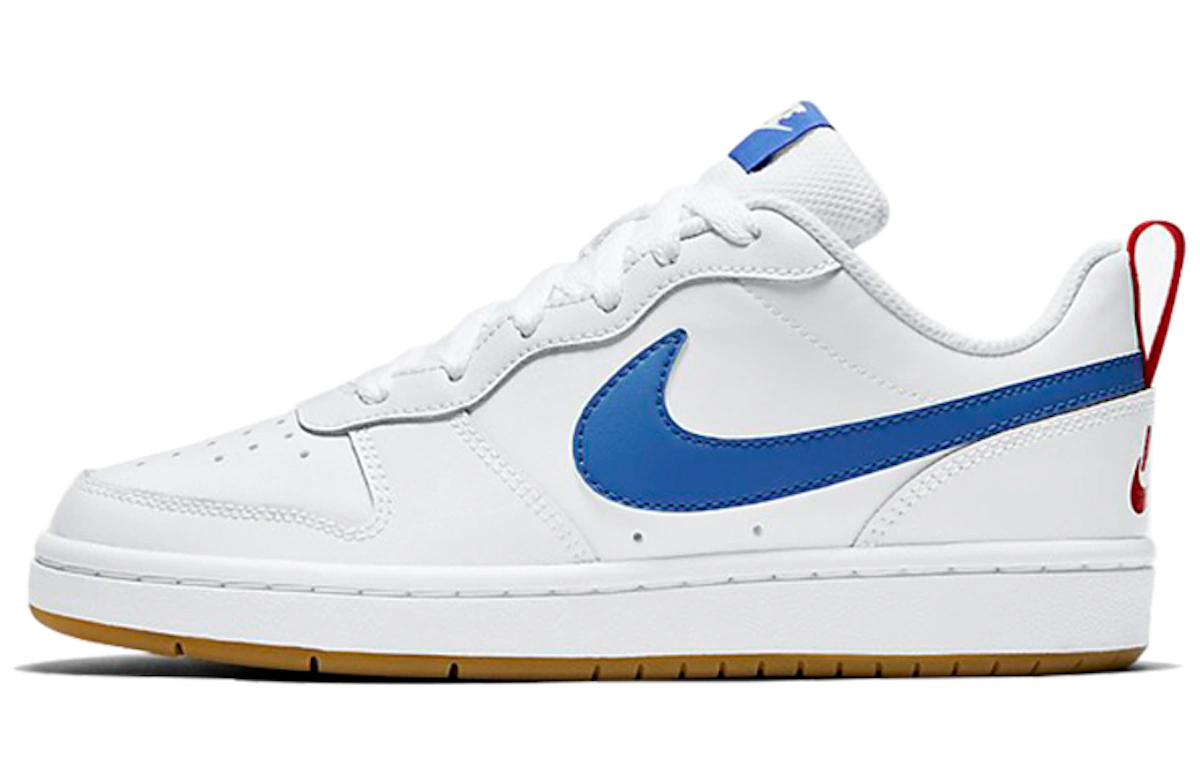(Youth) Nike Court Borough Low 2 'White Blue Red' BQ5448-109