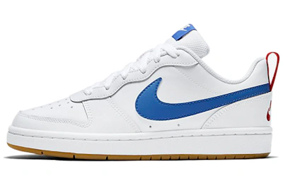 (Youth) Nike Court Borough Low 2 'White Blue Red' BQ5448-109