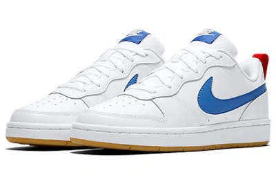 (Youth) Nike Court Borough Low 2 'White Blue Red' BQ5448-109