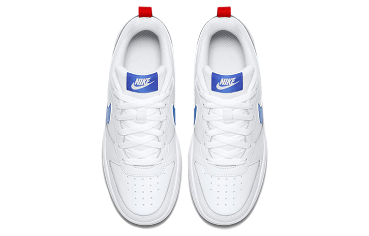 (Youth) Nike Court Borough Low 2 White Blue Red BQ5448-109 Nicesnk