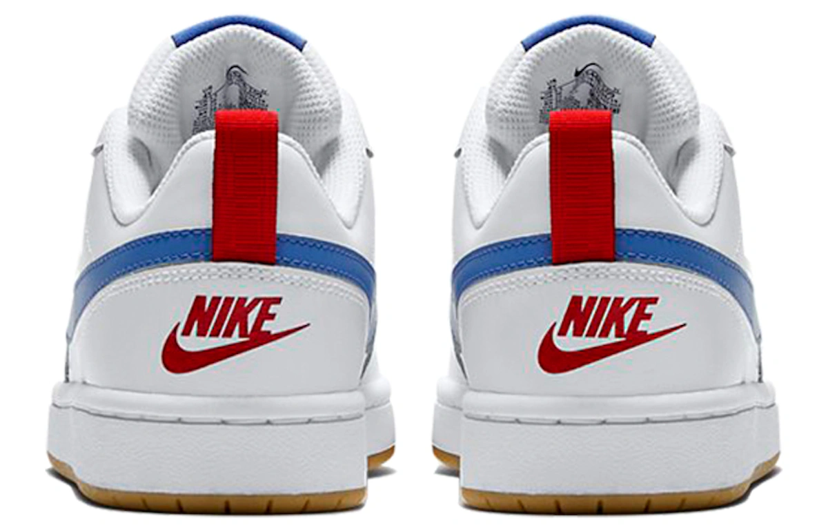 (Youth) Nike Court Borough Low 2 'White Blue Red' BQ5448-109