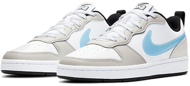 Nike Court Borough 輕便 低筒 板鞋 GS 白灰藍 Lookbook Nike Court Borough 輕便 低筒 板鞋 GS 白灰藍