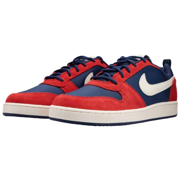 Lookbook Nike Court Borough Low Premium 'Azul Medianoche Blanco Marino Rojo Universidad' 844881-401