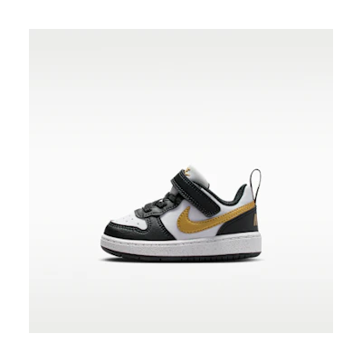 (TD) Nike Court Borough Low Recraft Black/Black/White/Metallic Gold