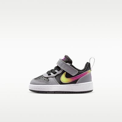 (Toddler) Nike Court Borough Low Recraft Black/Cement Gray/White/Vivid Purple IO6964-001