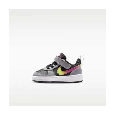 (TD) Nike Court Borough Low Recraft Black/Cement Gray/White/Vivid Purple