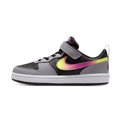 (PS) Nike Court Borough Low Recraft Black/Cement Gray/White/Vivid Purple