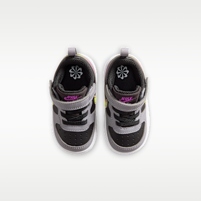 Shop (TD) Nike Court Borough Low Recraft Negro/Gris Cemento/Blanco/Púrpura Vivo IO6964-001