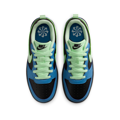 Shop (JR) Nike Court Borough Low Recraft Negro/Azul Holandés/Fantasma/Tinte Volt DV5456-012