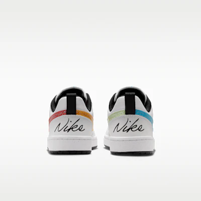 Nike Court Borough Low Wit/Rood/Volt/Blauw IR1530-100 Details for Nike Court Borough Low Wit/Rood/Volt/Blauw IR1530-100