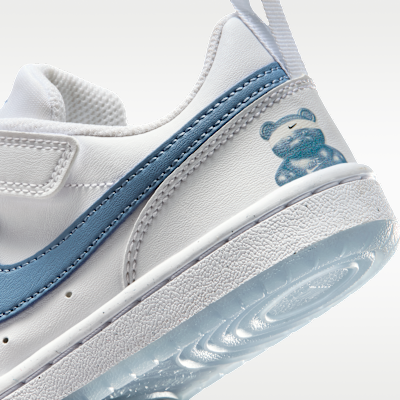Cheap (PS) Nike Court Borough Low 白色/工作藍色 IR3999-100