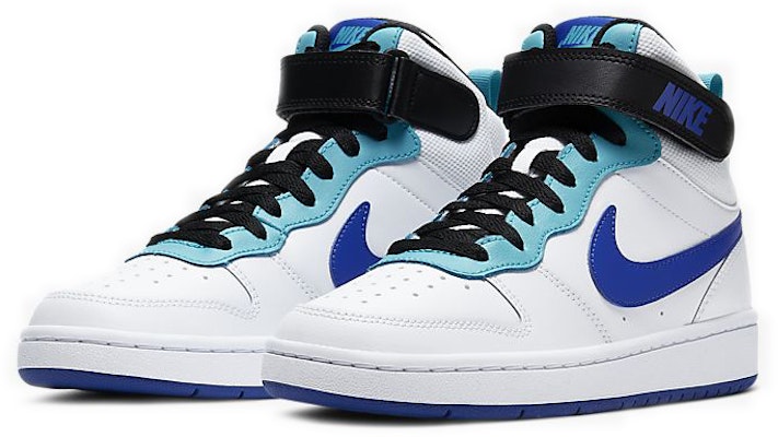(Youth) Nike Court Borough Mid 2 Blue Teal' CD7782-102 Lookbook (Youth) Nike Court Borough Mid 2 Blue Teal' CD7782-102