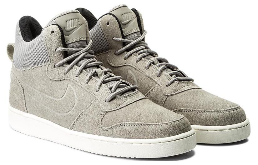 Shop Nike Court Borough Mid Premium 'Cobblestone' - Kasut Tinggi Premium 'Cobblestone' 844884-006