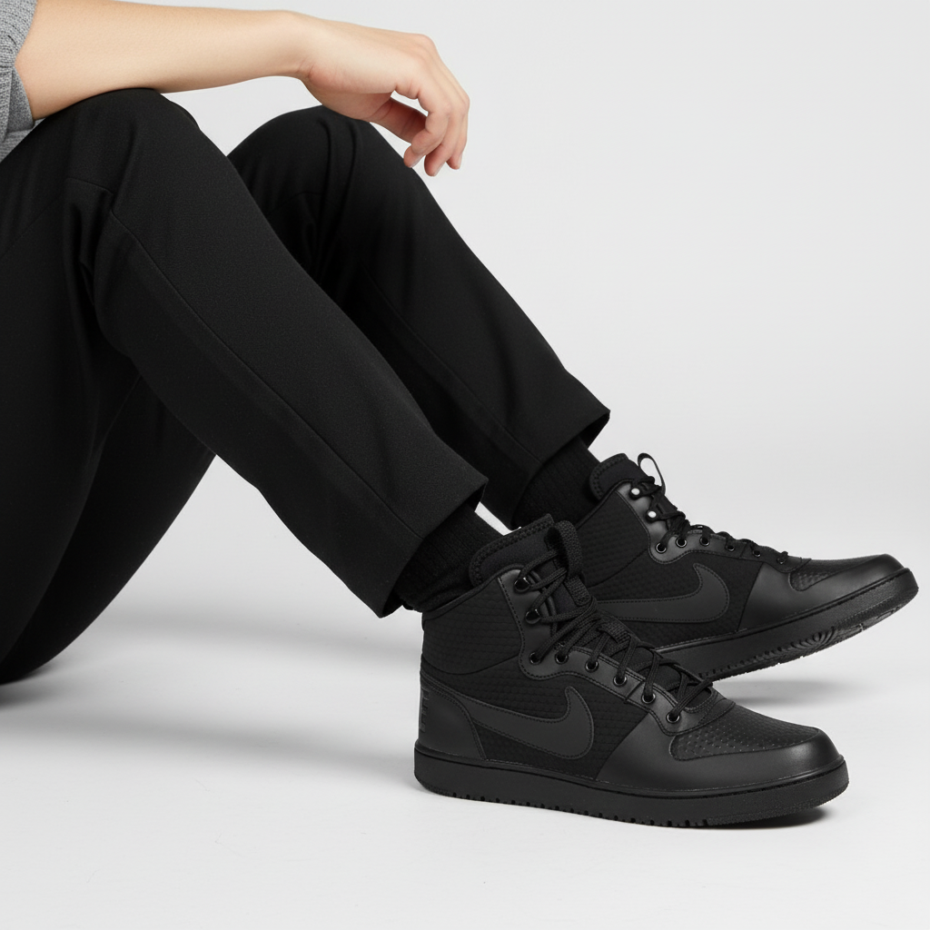 Order Nike Court Borough Mid 休閒 中幫 板鞋 男款 黑色