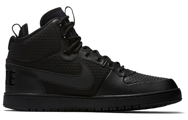 Lookbook Nike Court Borough Mid Winter 'Triple Black' - Negro Triple Invierno Mid AA0547-002