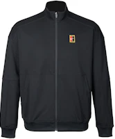 Nike Court Heritage Fleece Zip Jacket Black/Black Long Sleeve FZ6926-010 Nike Court Heritage Fleece Zip Jacket Black/Black Long Sleeve FZ6926-010