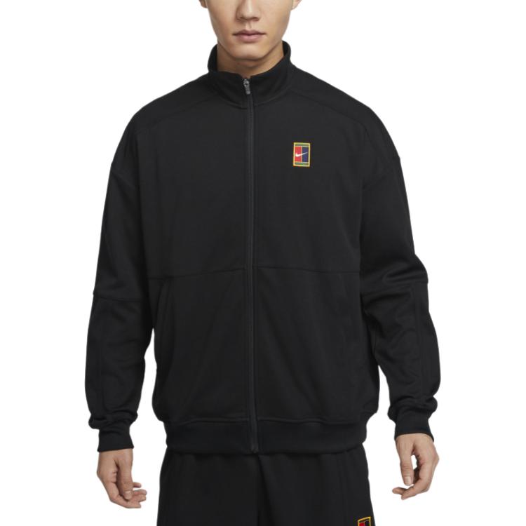 Order Nike Court Heritage Fleece Zip Jaket Hitam/Hitam Lengan Panjang FZ6926-010