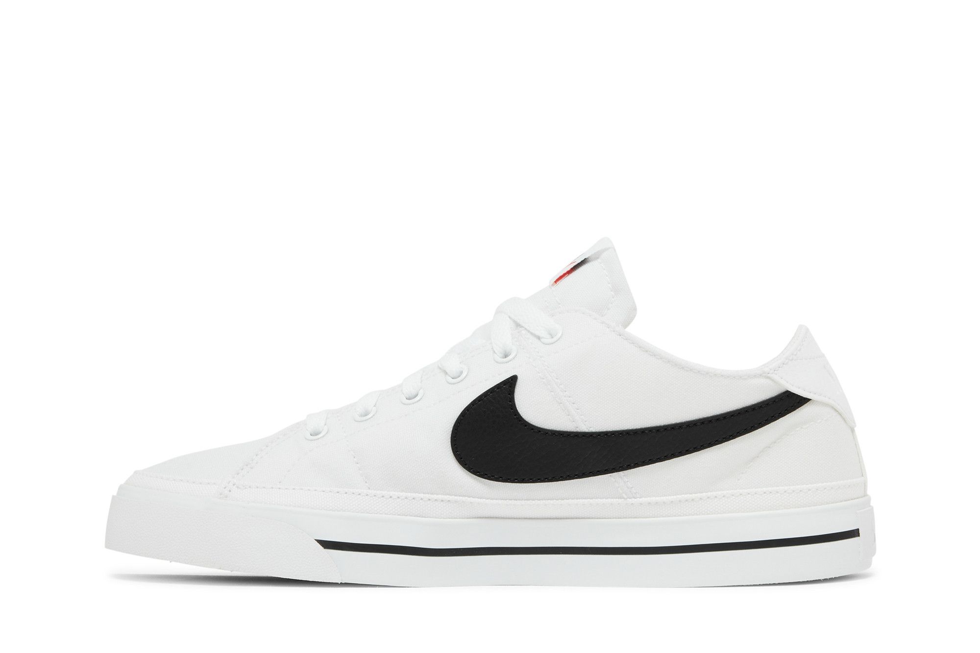 Shop 耐克Court Legacy帆布鞋'白色黑色' CW6539-101